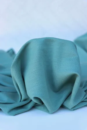 1YD PRECUT; Misty Teal K-Deer Tencel Spandex French Terry