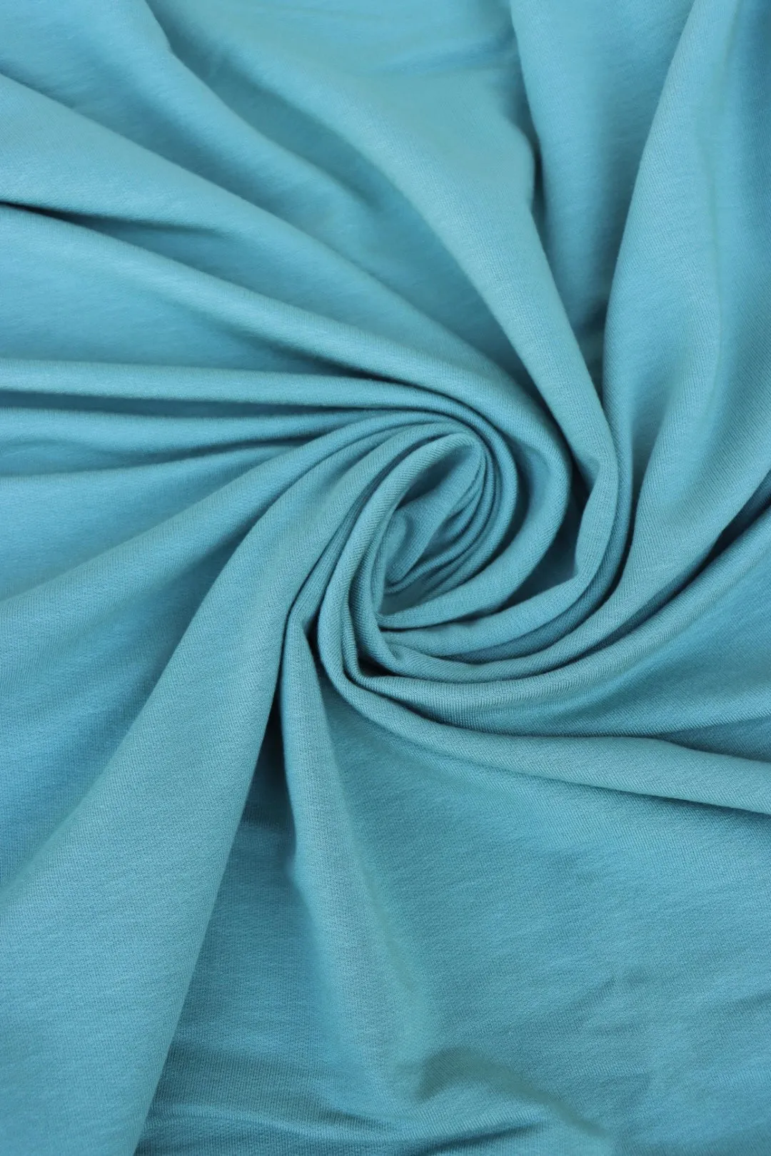 1YD PRECUT; Misty Teal K-Deer Tencel Spandex French Terry