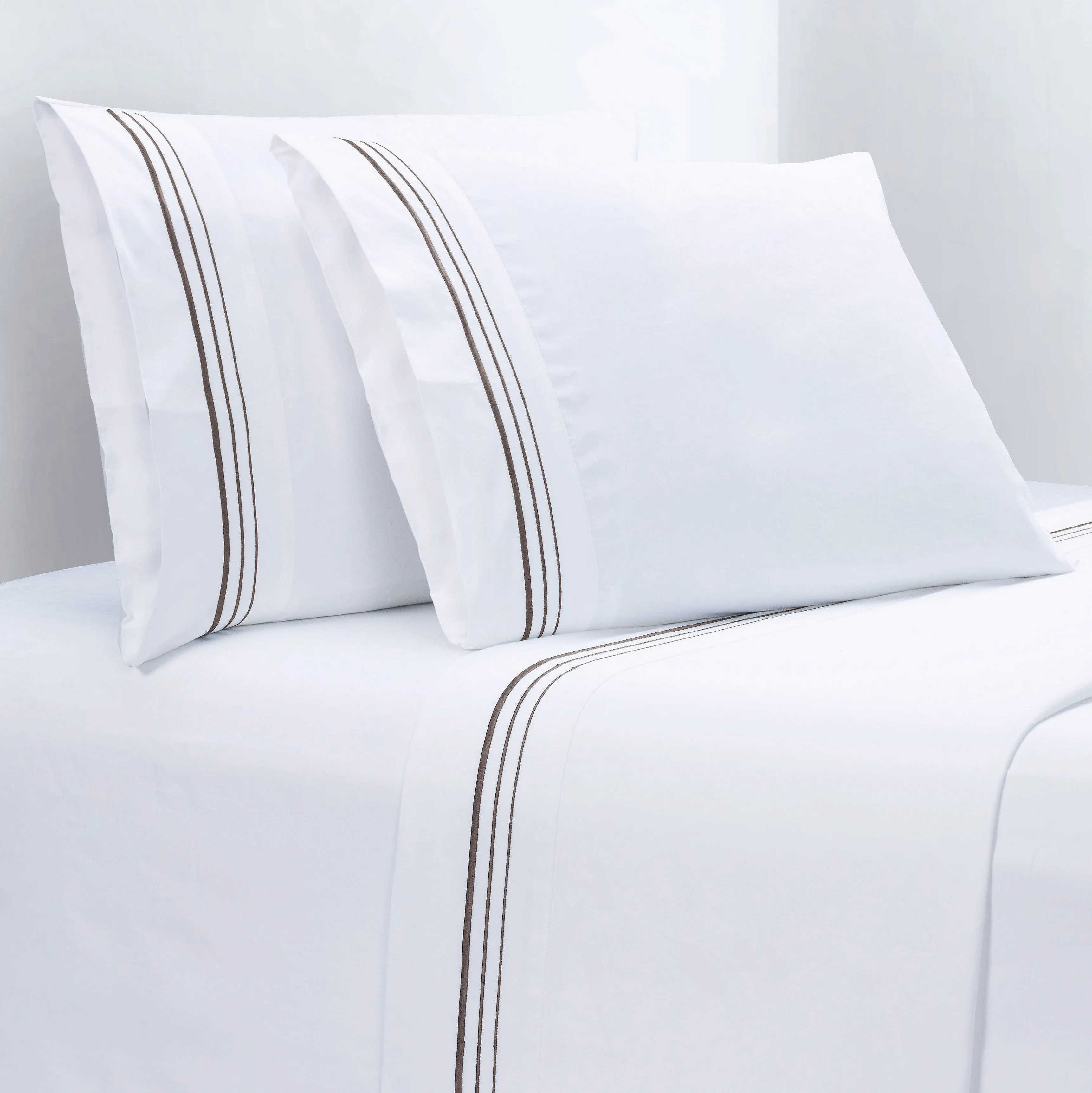 350TC Embroidered Border Sheet Set