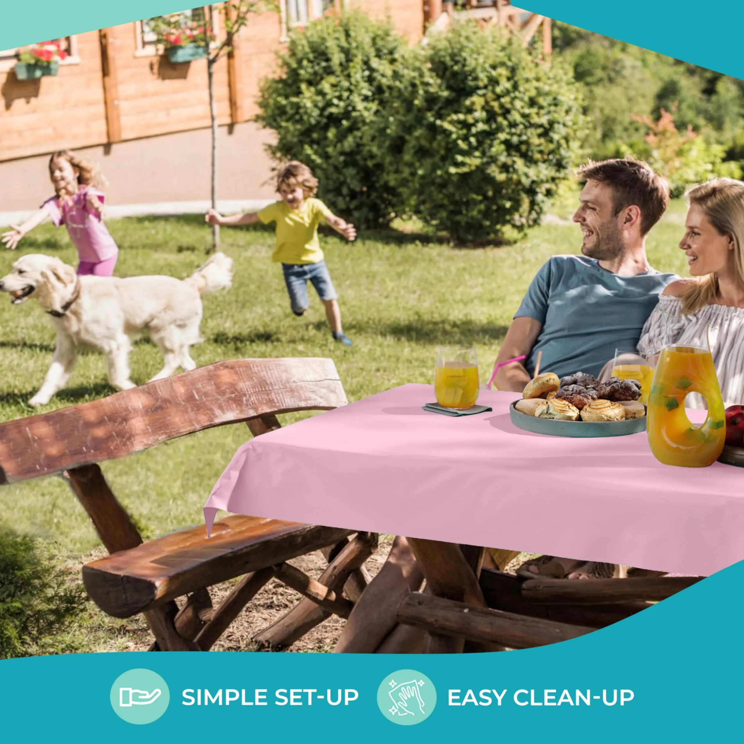 40 In. x 100 Ft. Pink Table Roll