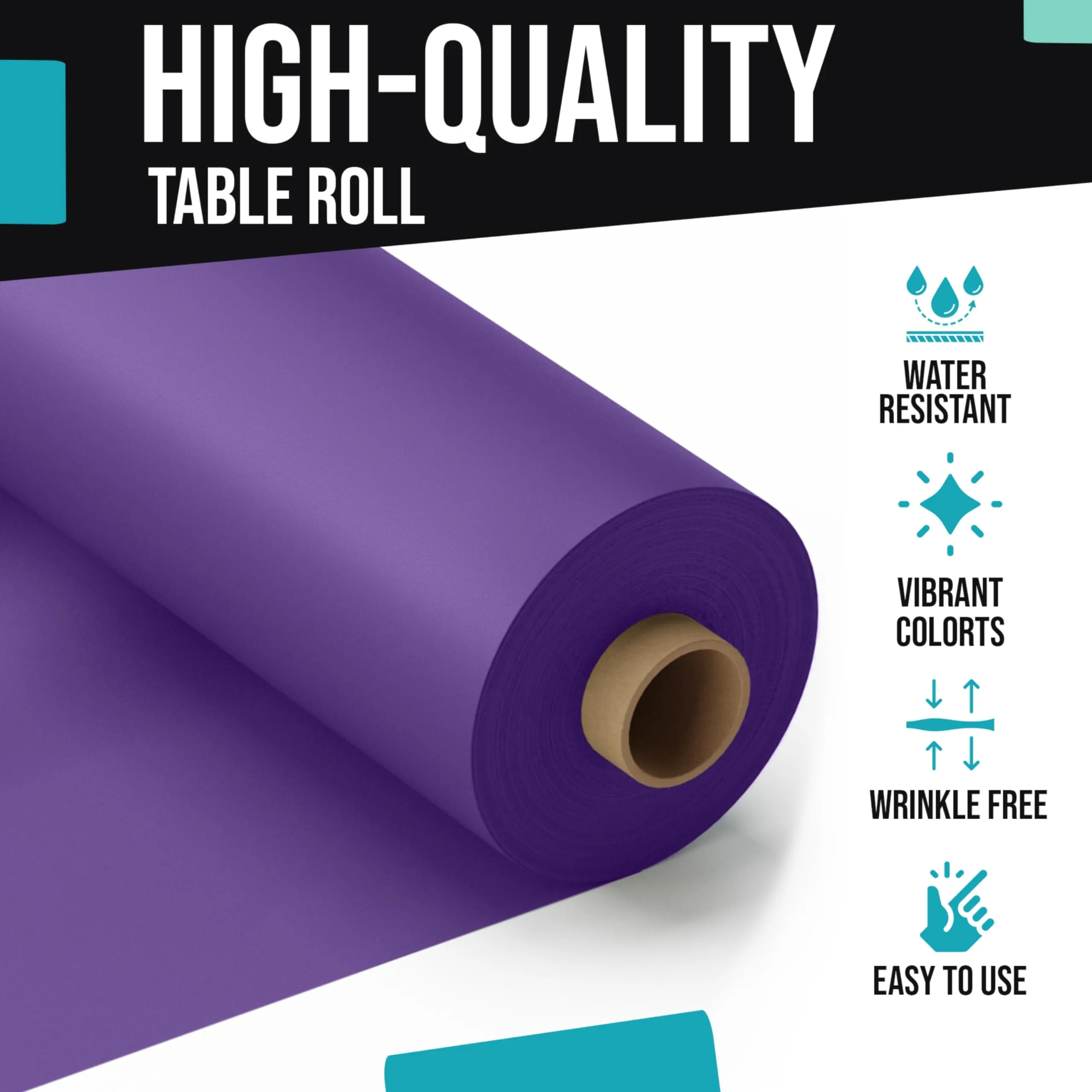 40 In. x 100 Ft. Purple Table Roll