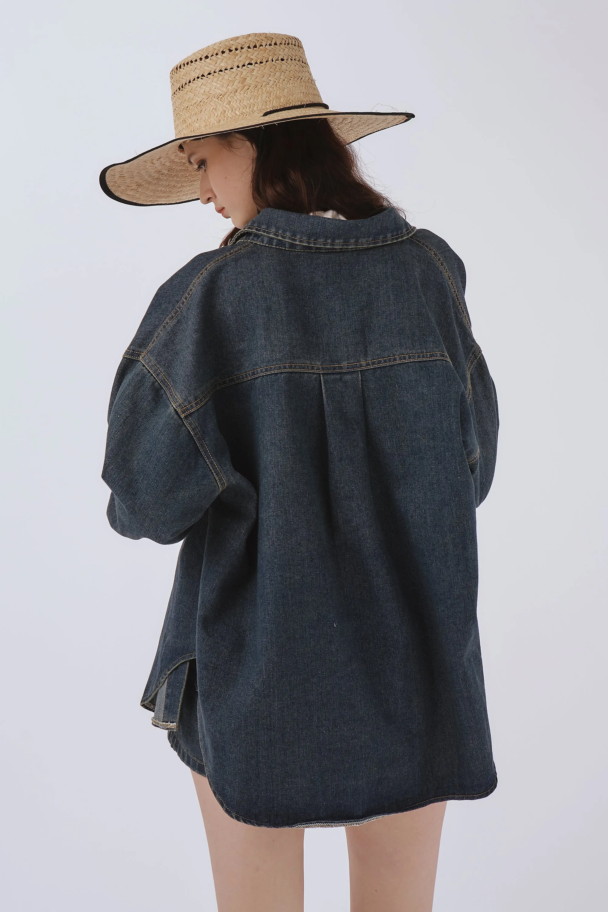 Avery Denim Shirt and Skorts Set