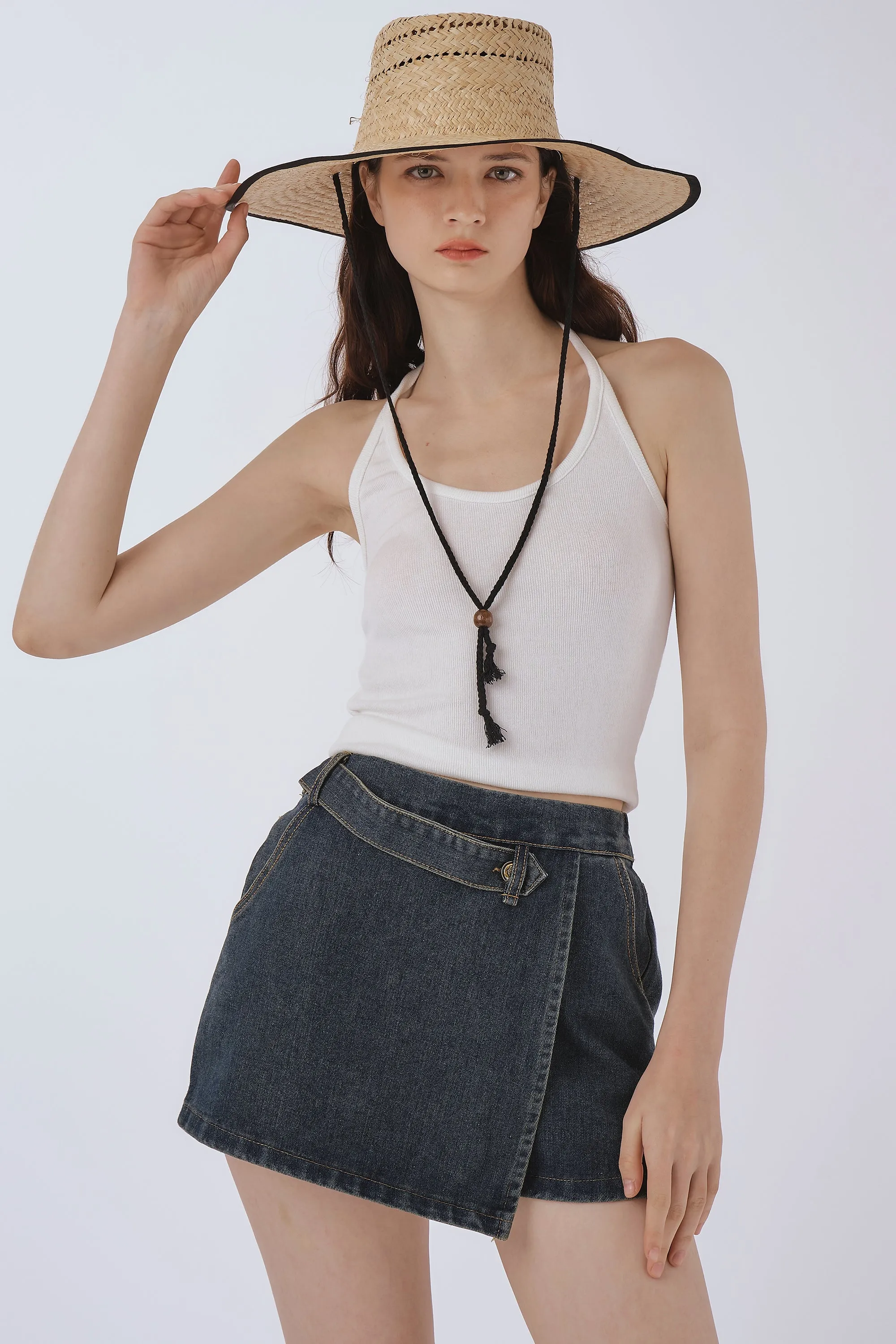 Avery Denim Shirt and Skorts Set