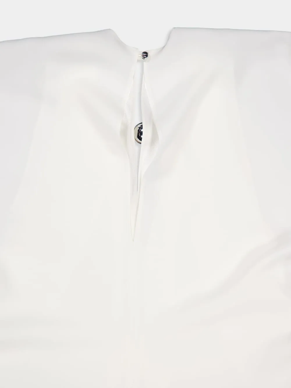 Bead-Embellished White Blouse