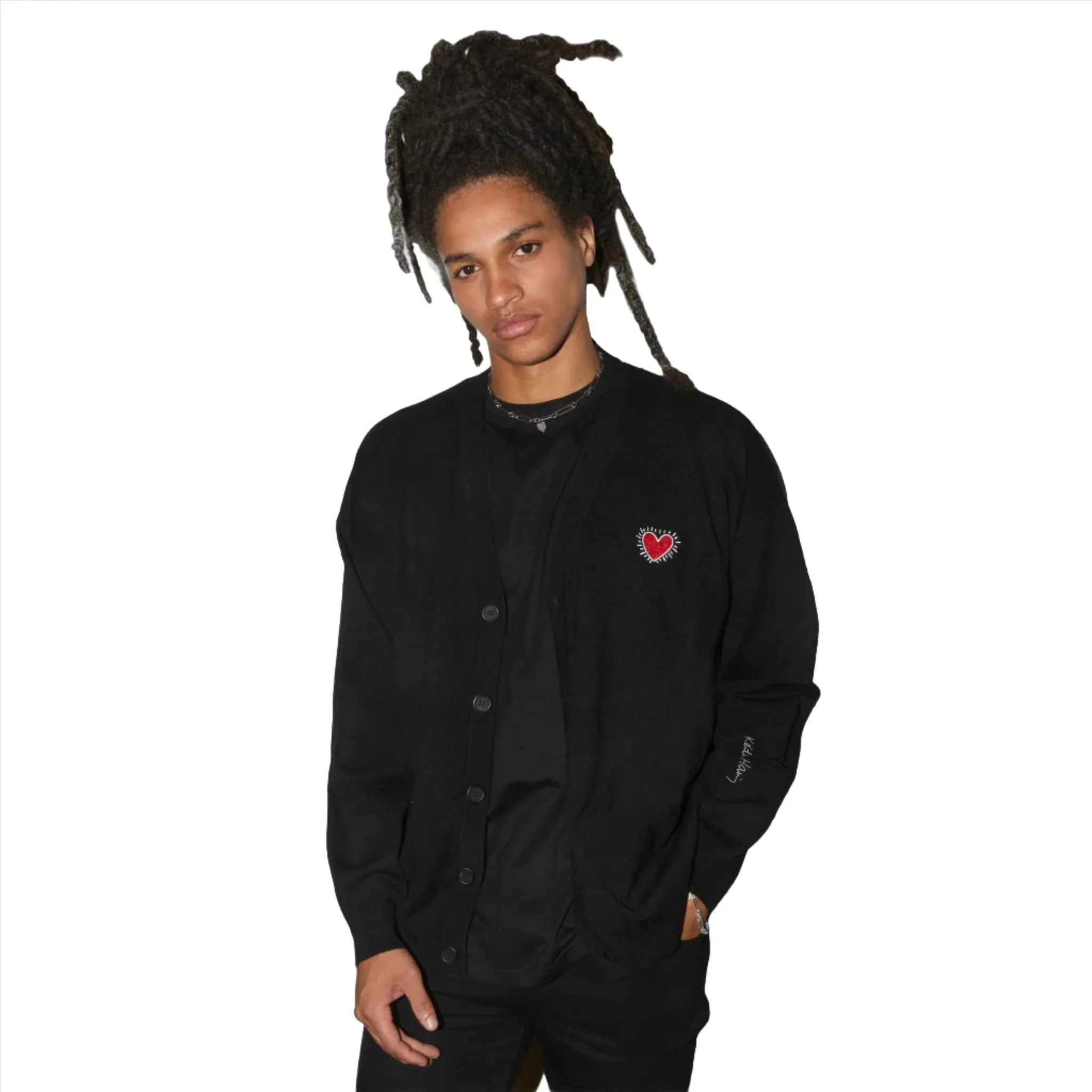 Blvck Paris - "Blvck x Keith Haring' Heart Cardigan" - Cozy Ensembles - Unisex