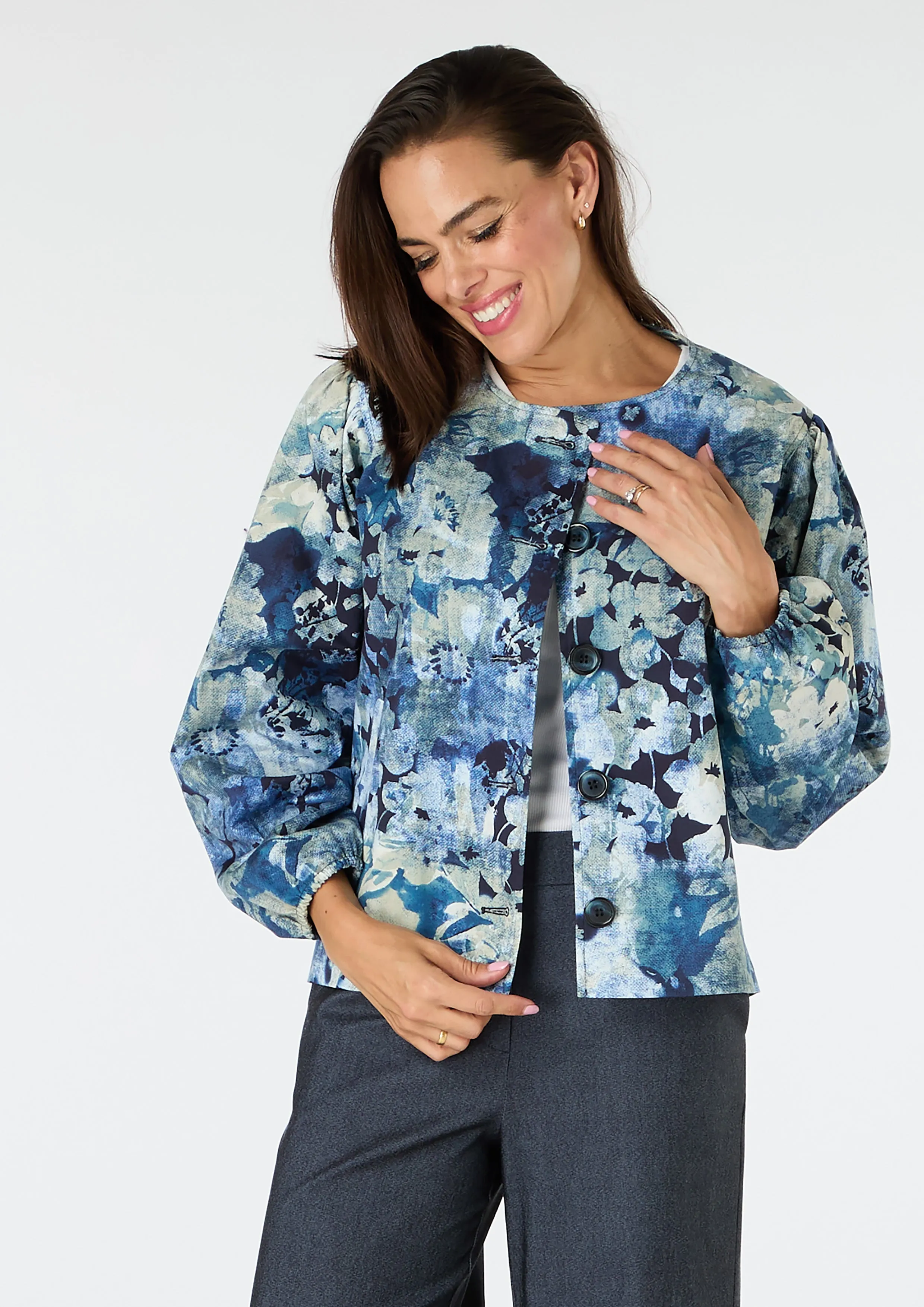 Bubs Cotton-Rich Puff Sleeve Jacket - size 10