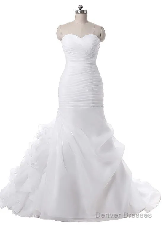 Chic Neckline Mermaid Wedding Dresses