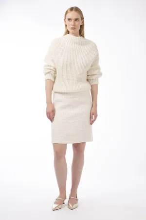 COTTON-BLEND BOUCLE MINI SKIRT DARLINGTON