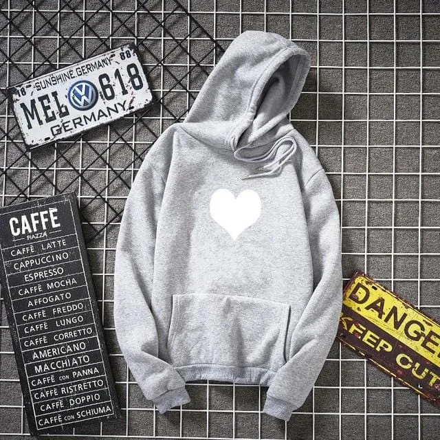 Couple hoodies Red heart