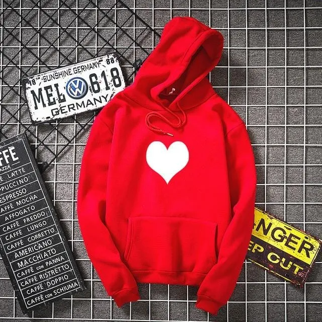 Couple hoodies Red heart