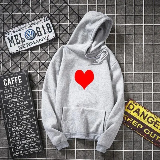 Couple hoodies Red heart