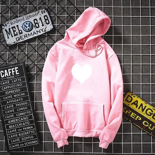 Couple hoodies Red heart