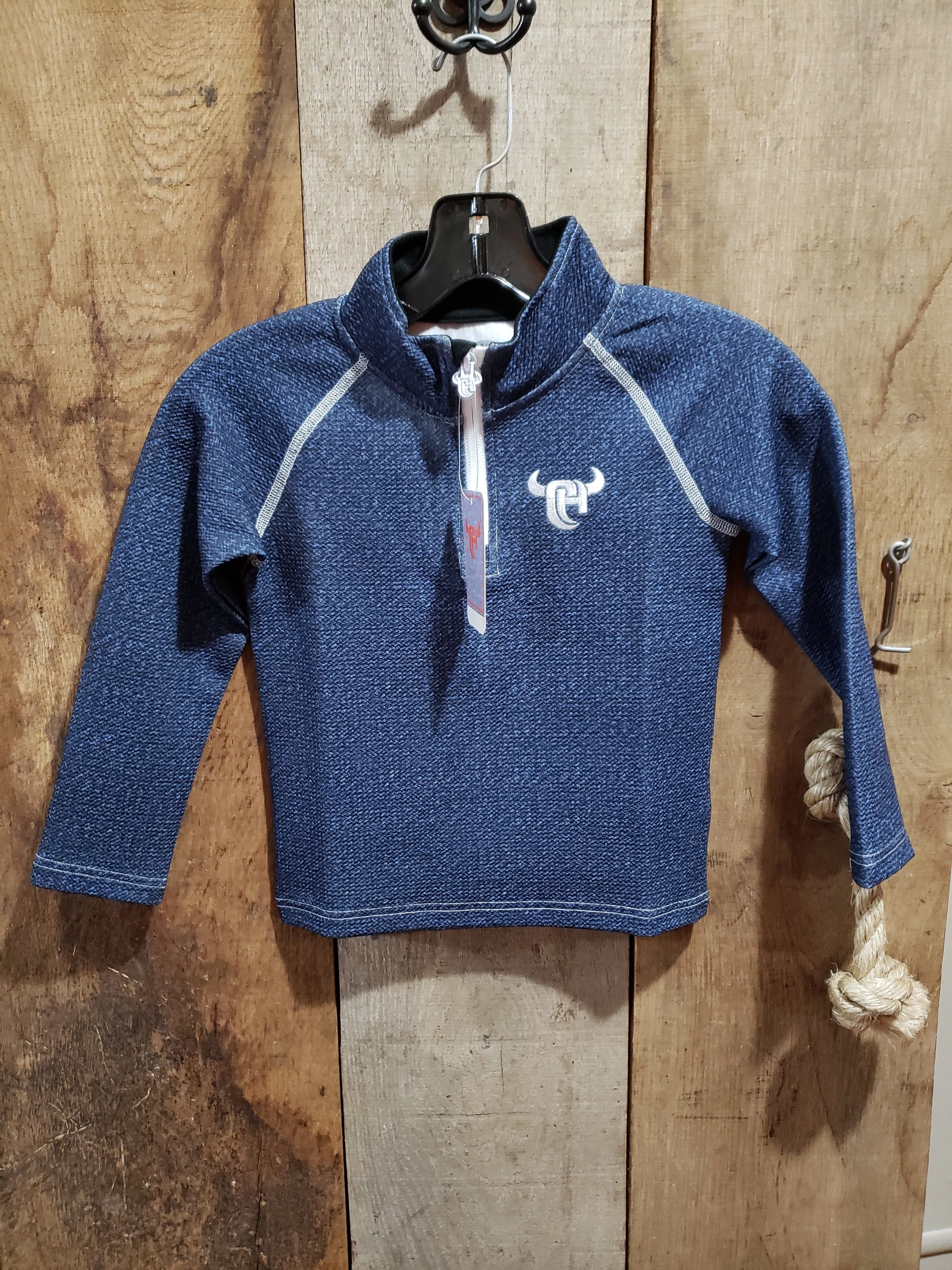 Cowboy Hardware Youth 1/4 Zip Sports Knit Navy