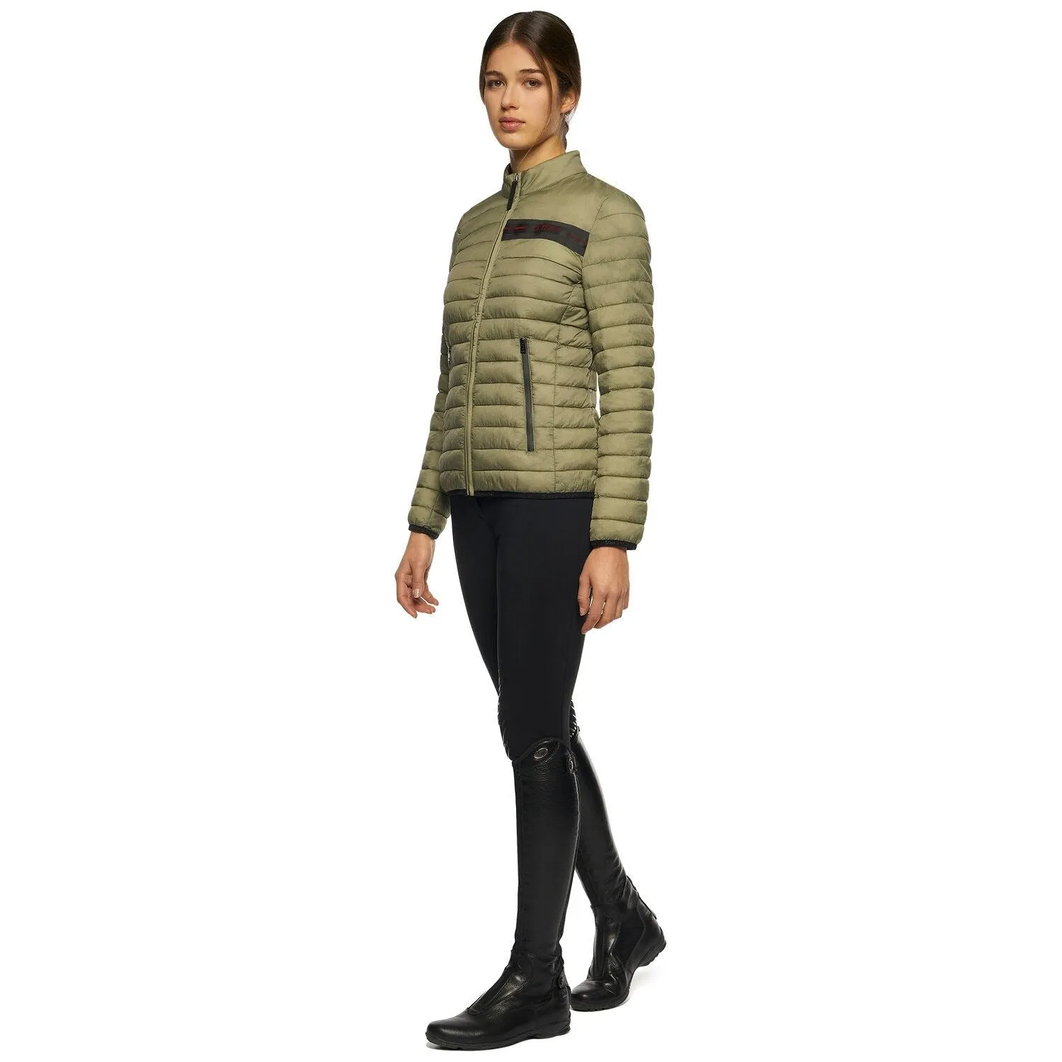 CT Team Red Stripe Quilted Jacket Verde