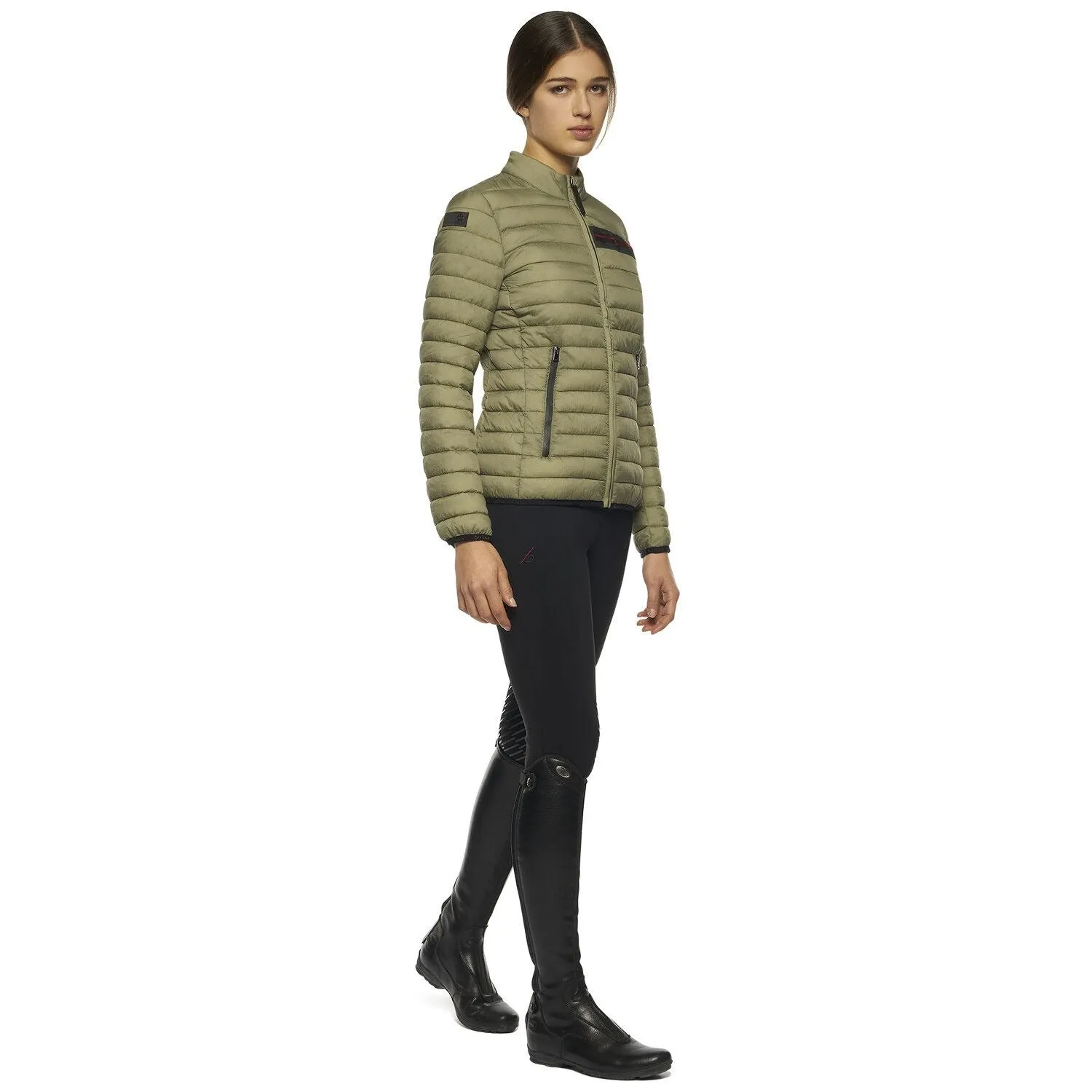 CT Team Red Stripe Quilted Jacket Verde