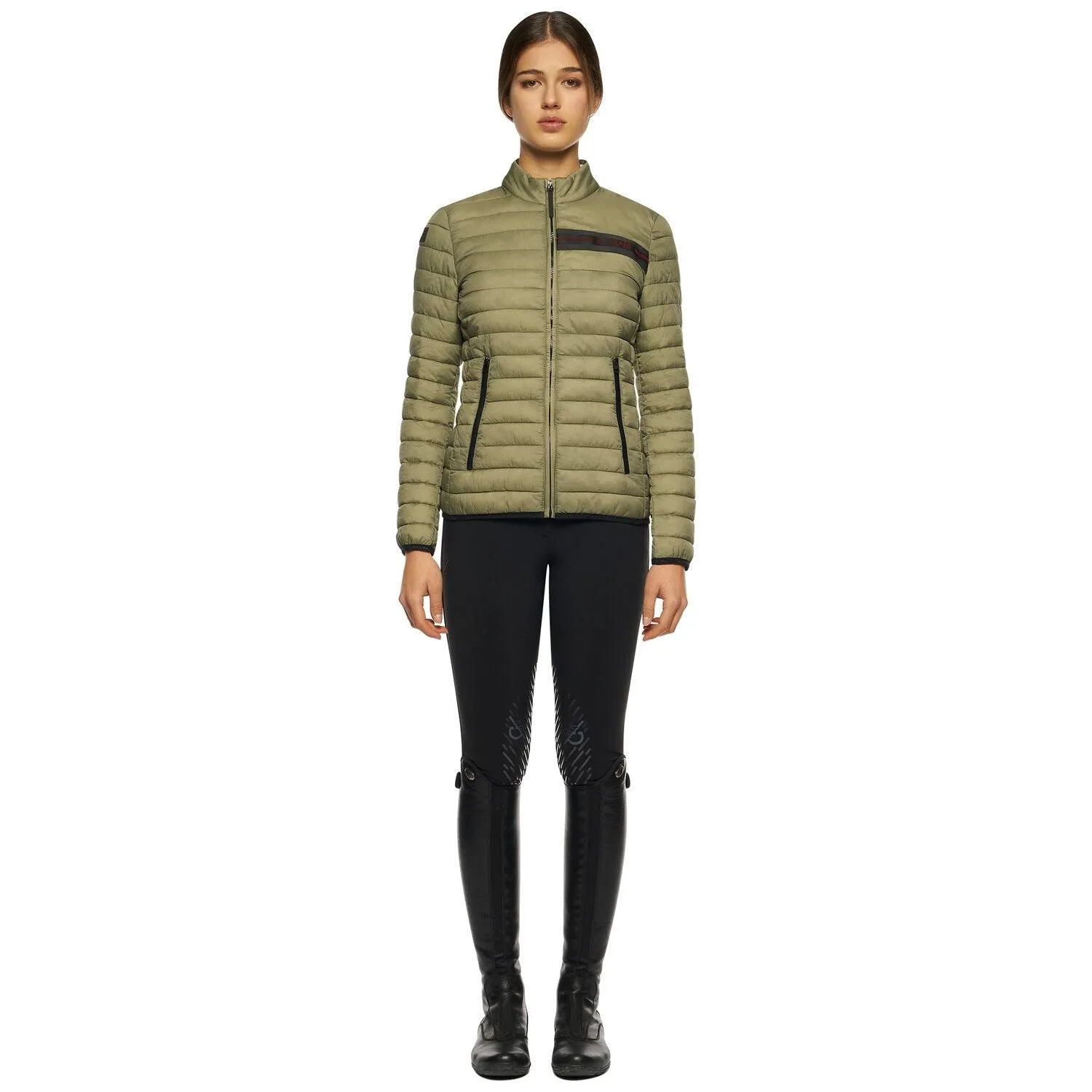 CT Team Red Stripe Quilted Jacket Verde