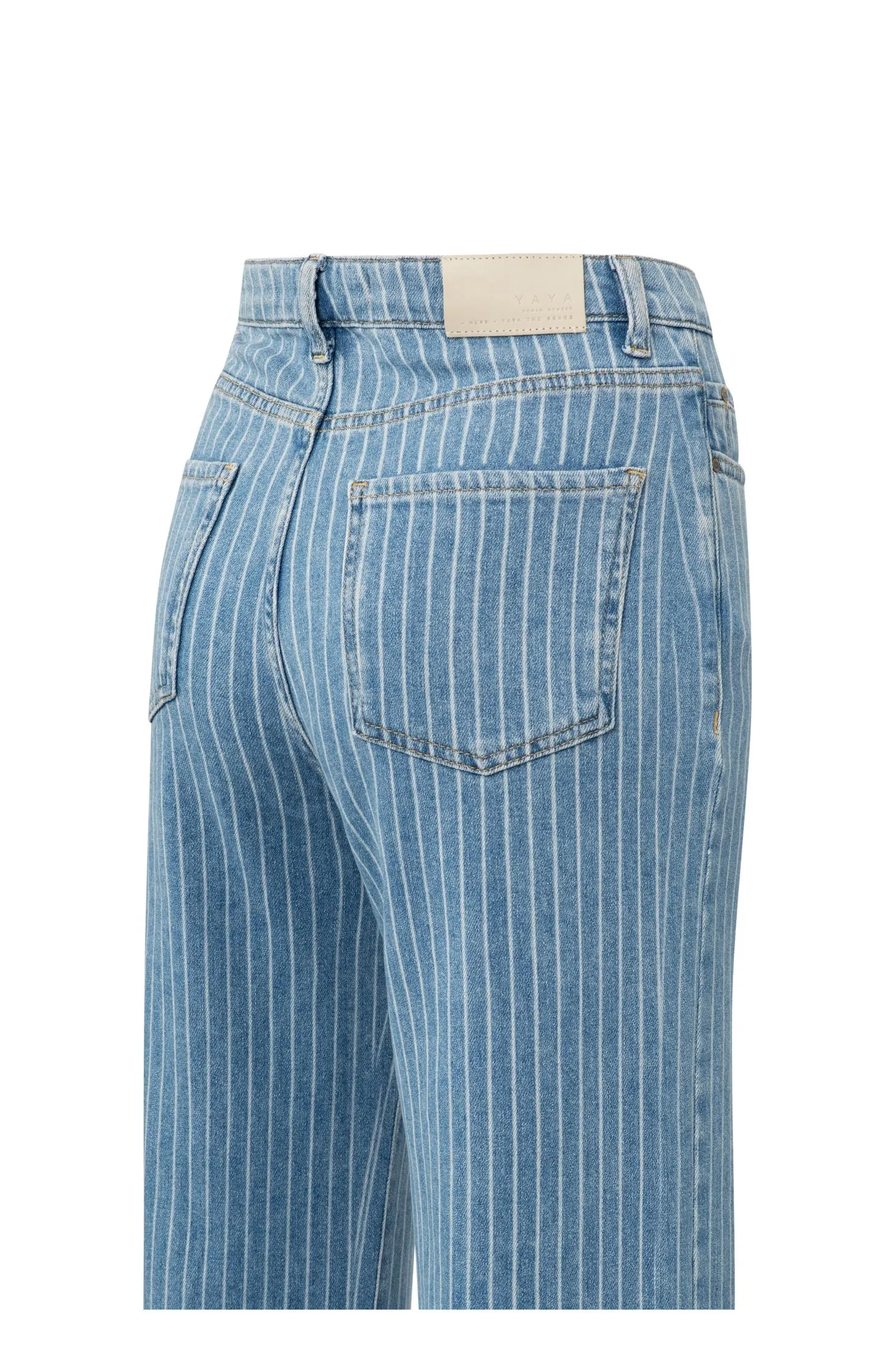 Denim trousers with striped detail (L34)