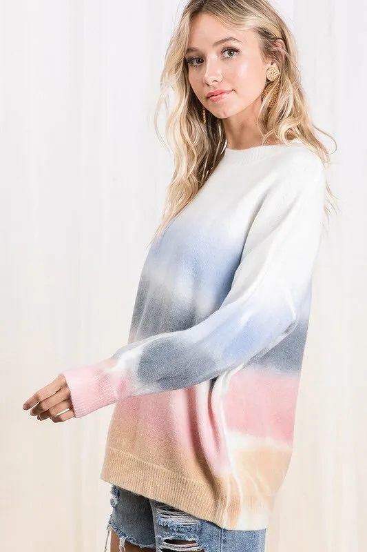 Dip Dye Crewneck Sweater