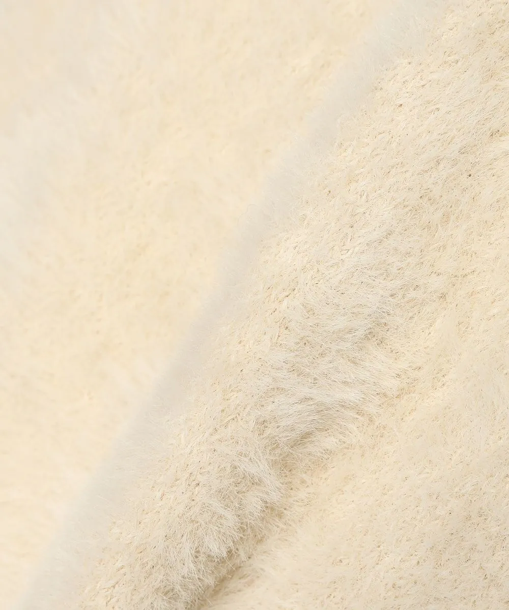 Emblem Button Feather Knit Cardigan / an another angelus [52BJ04j007].