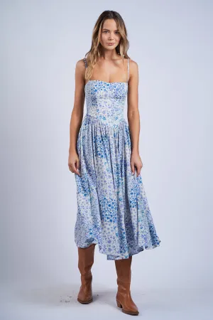 Floral Smock Midi Dress