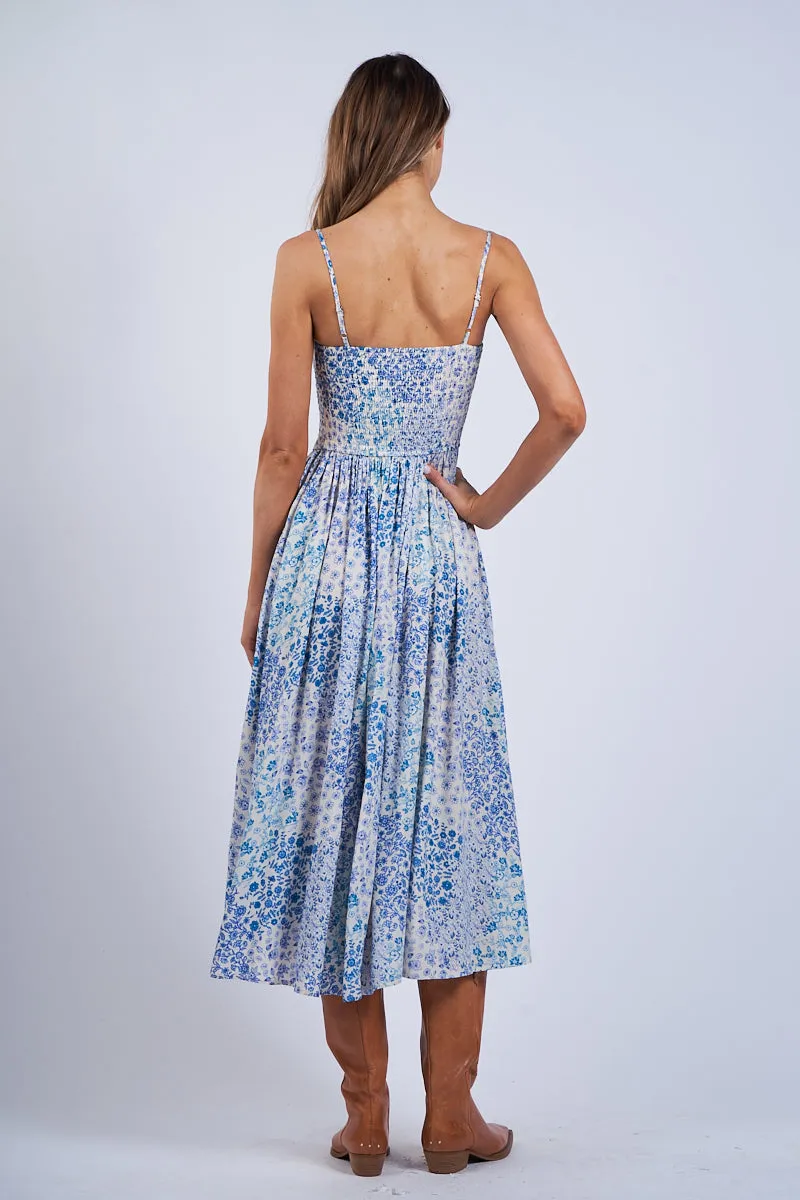 Floral Smock Midi Dress