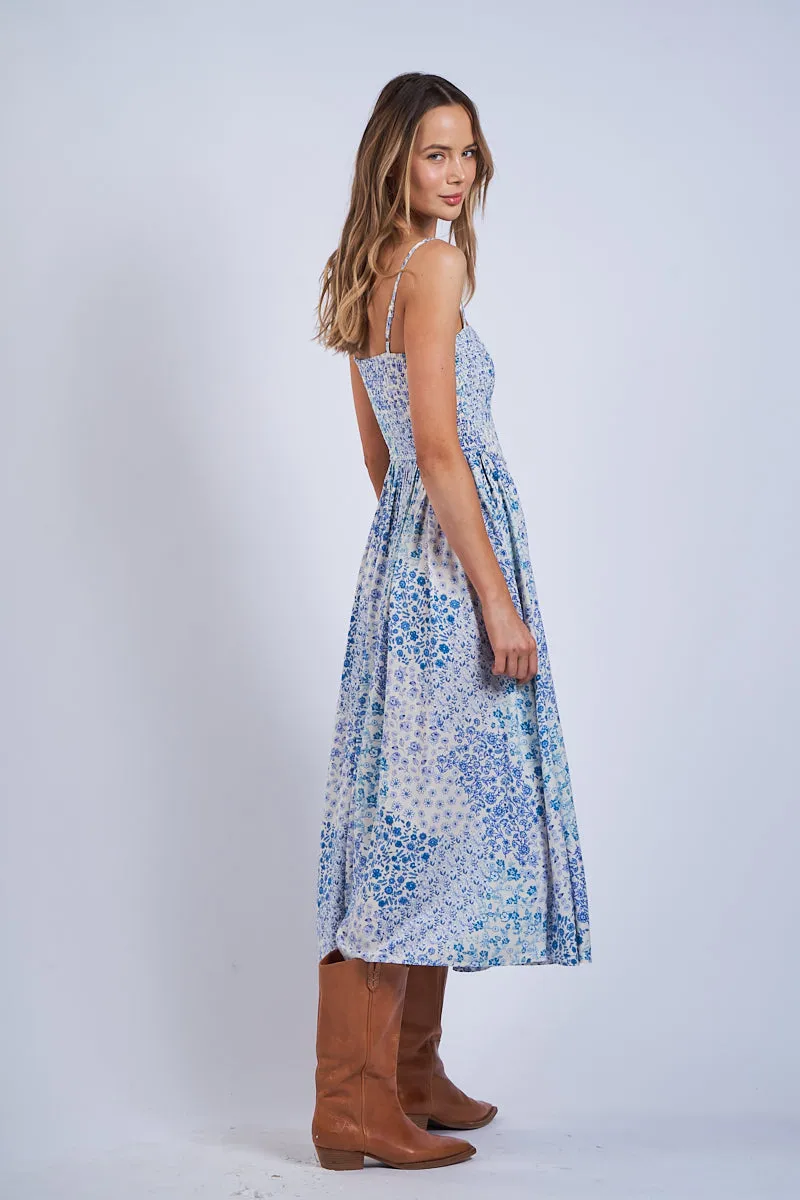 Floral Smock Midi Dress