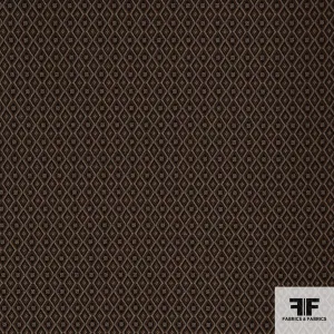 Geometric Woven Stretch Brocade - Brown