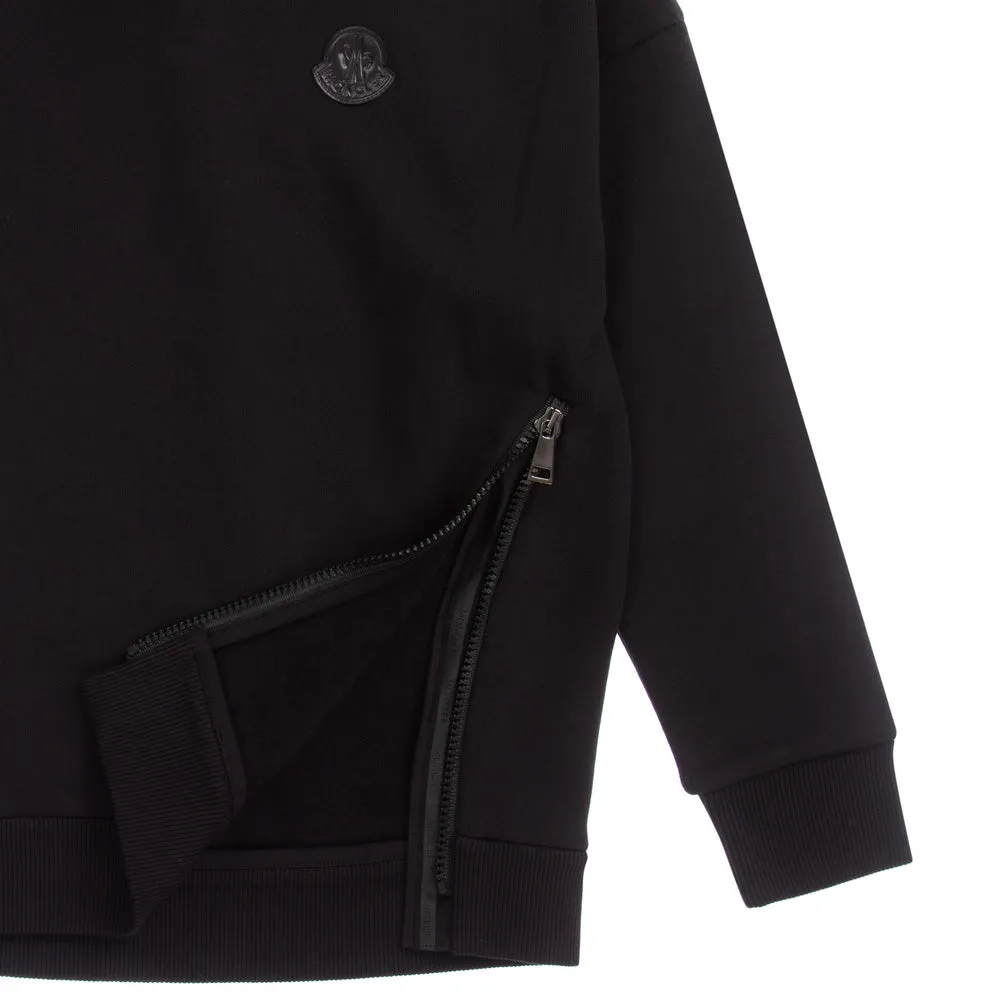 Girls Moncler Black Logo Hoodie