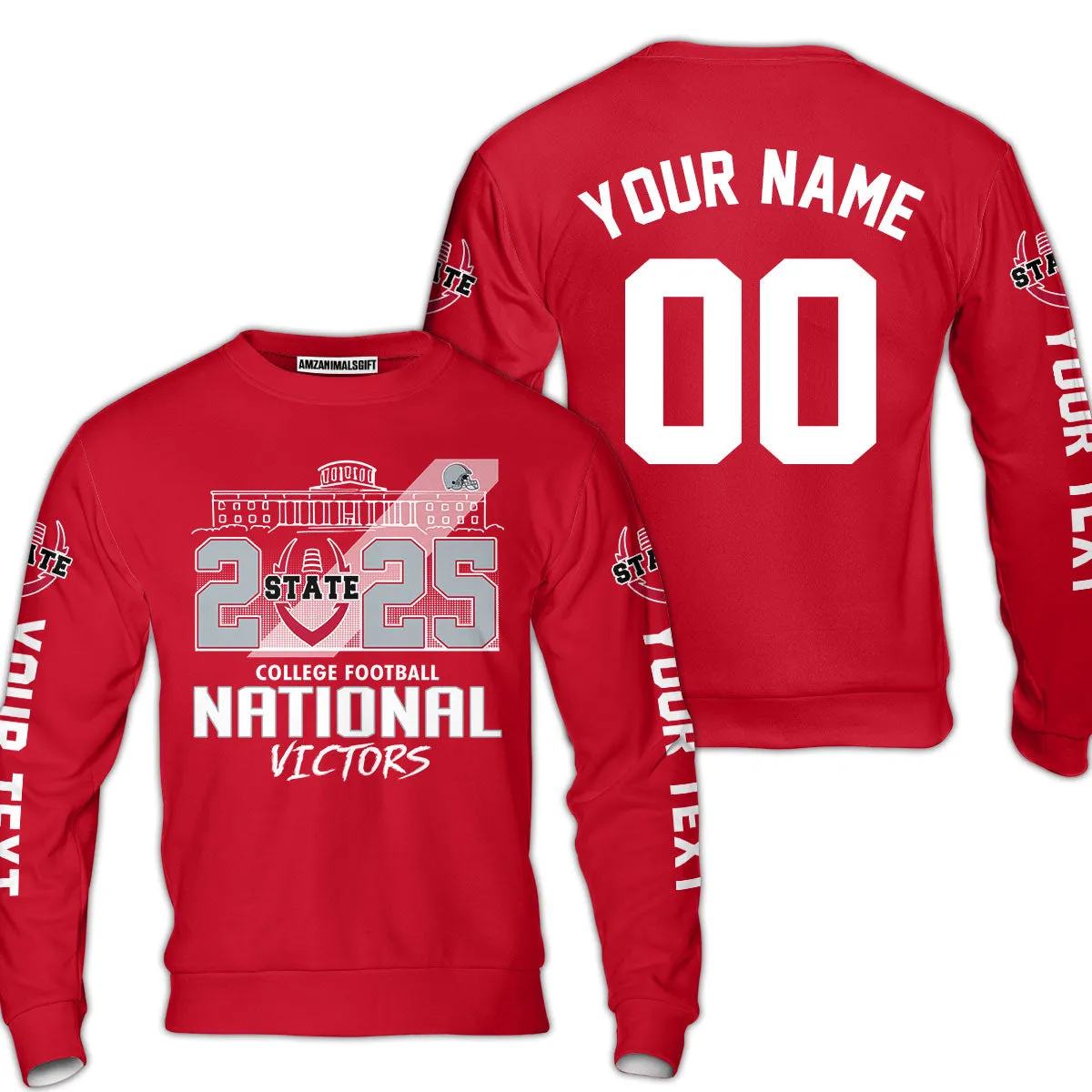 Go Bucks 2025 National Winner Custom 2 Sided Long Sleeve Shirt, College Football Victors Shirt, 2025 Champions Columbus Ohio Custom Long Sleeve Shirts
