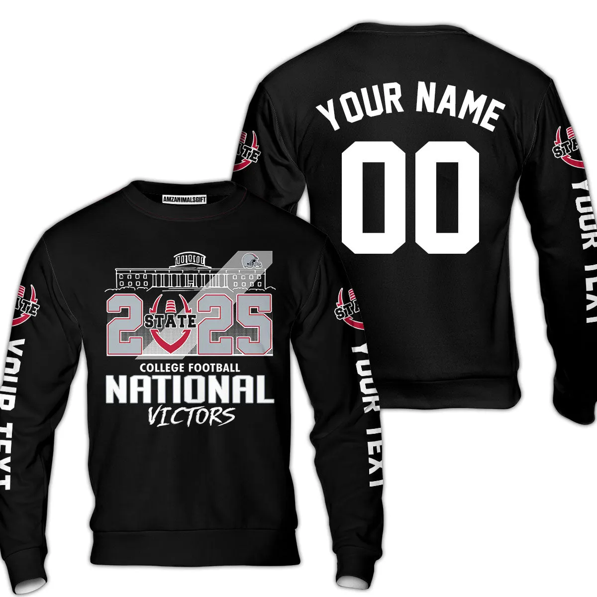 Go Bucks 2025 National Winner Custom 2 Sided Long Sleeve Shirt, College Football Victors Shirt, 2025 Champions Columbus Ohio Custom Long Sleeve Shirts