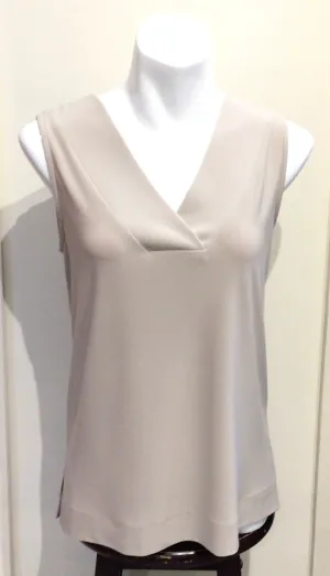 Joseph Ribkoff Top - Sleeveless V - Dune - SIZE 6