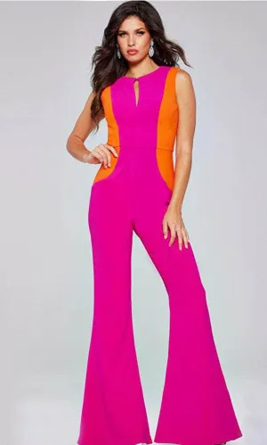 Jovani 42801 Sleeveless Jumpsuit with Jewel Neckline