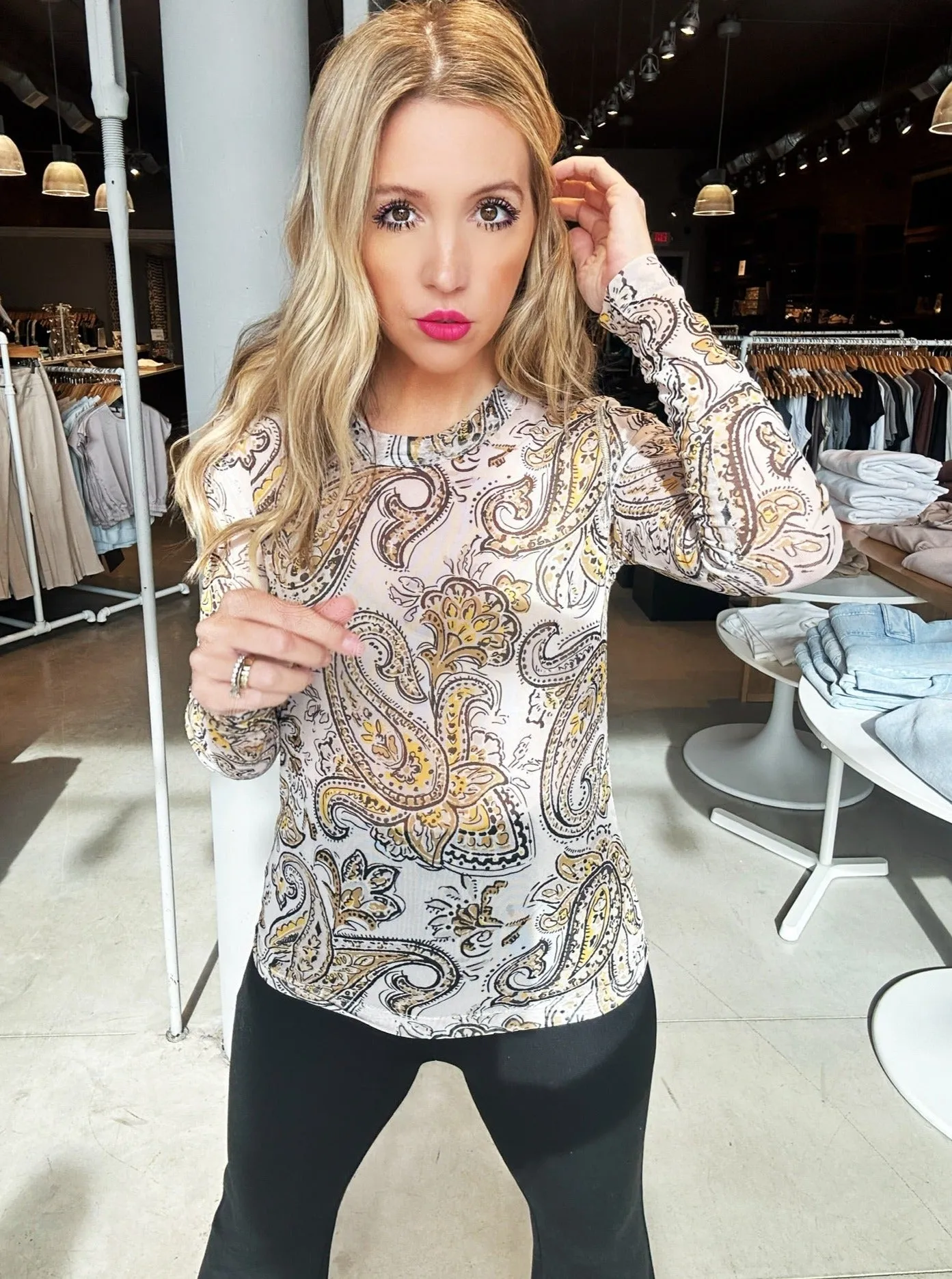 Karen Kane Elevated Attitude Mesh Top