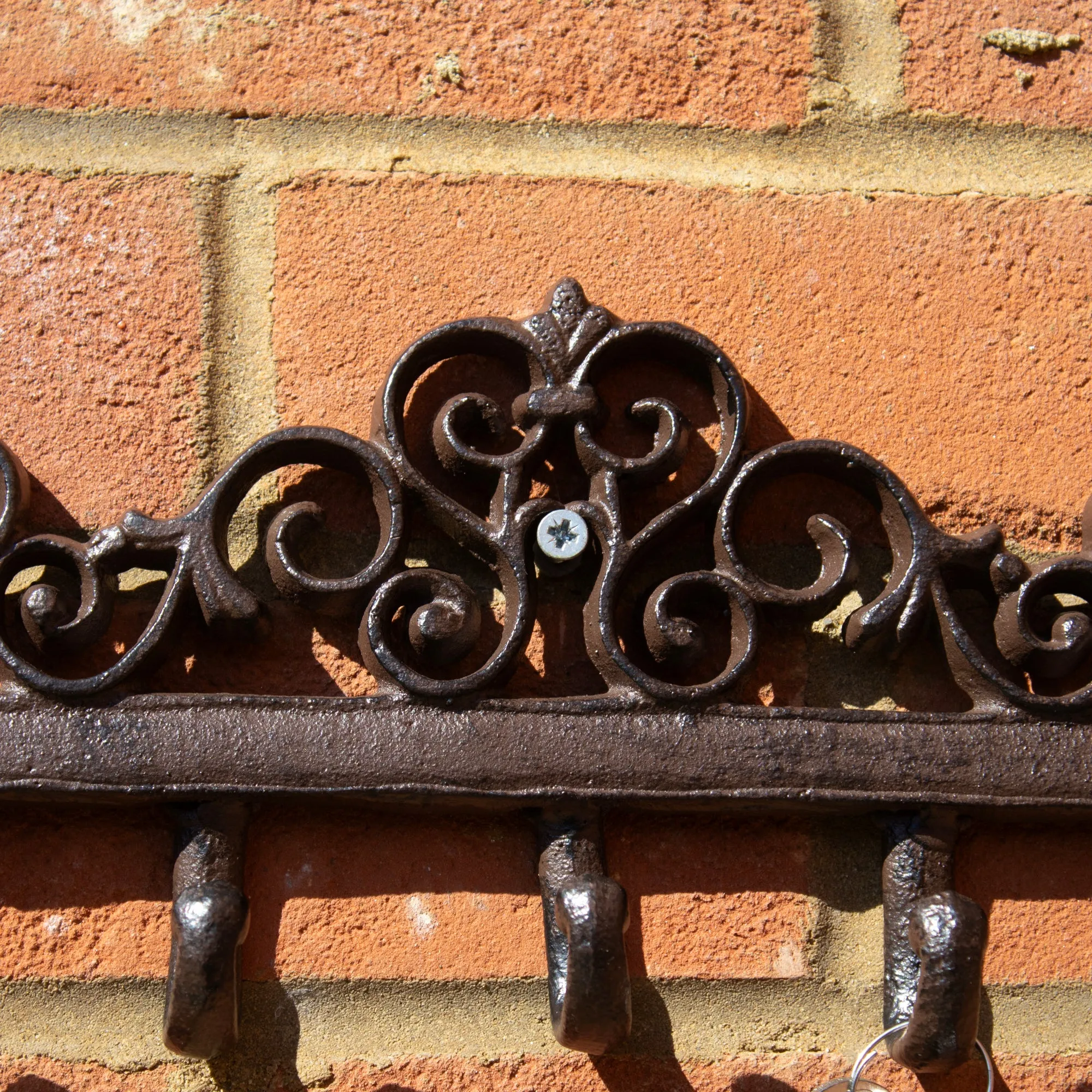 Lattice Cast Iron 5 Wall Hooks