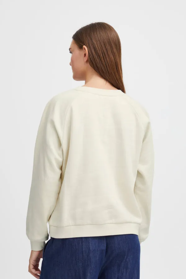 Lela Brushed Sweatshirt in Almond Milk