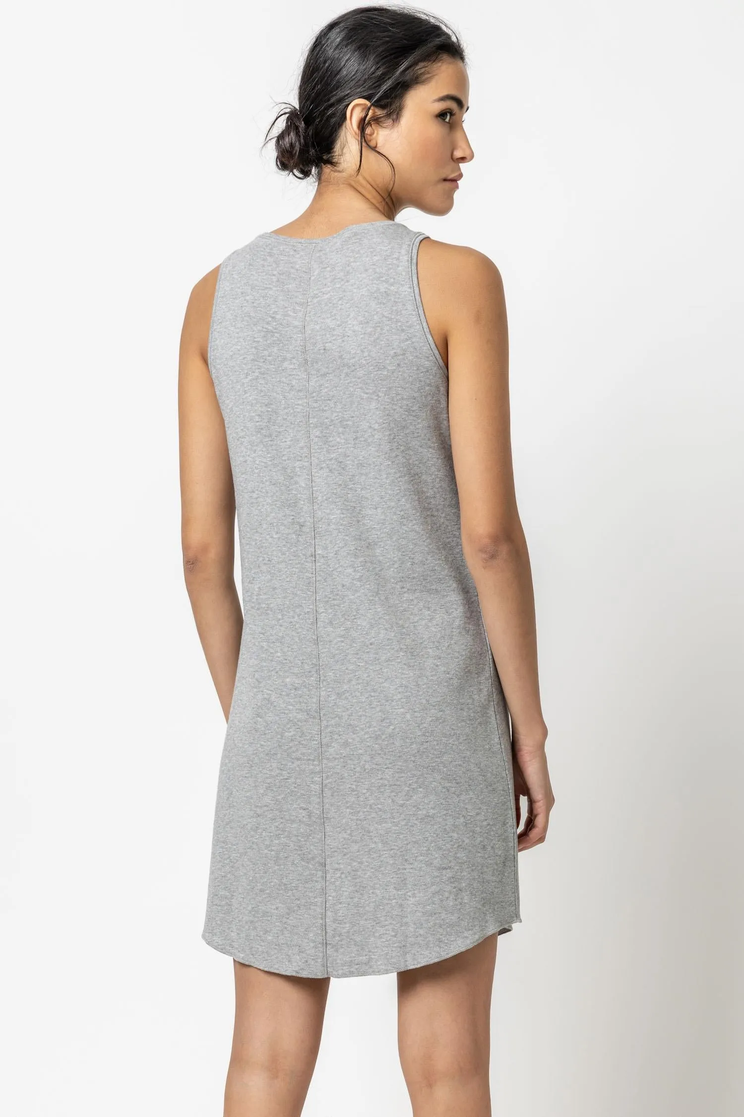Lilla P High Neck Dress - Heather Grey