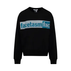 Logo Print Xxl Sweat in Black