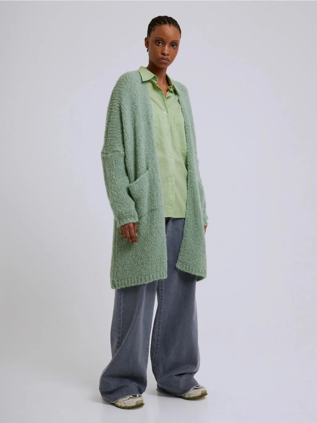 Long Cardigan -mist