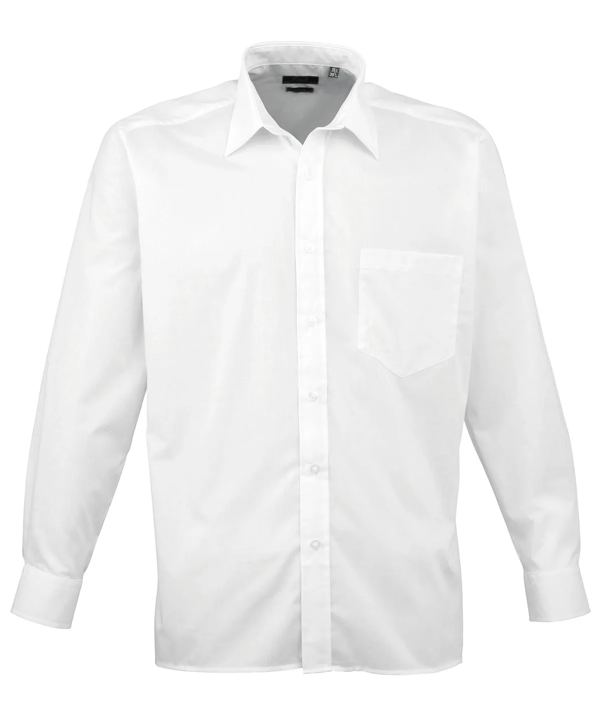 Long sleeve poplin shirt | White*