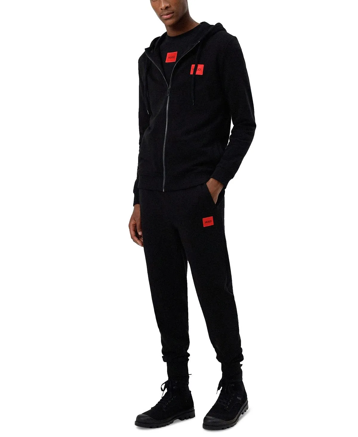 Men's doak212 hugo boss regular fit logo joggers designed for Macy's HUGO black