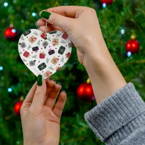 Merry Christmas Ceramic Ornament with Italian Design print | Presents | Giada Valenti | Christmas Ornament | Christmas Gift