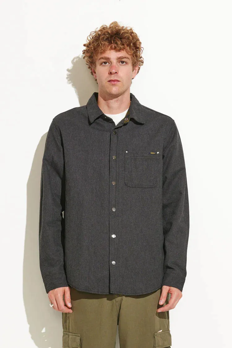 MISFIT - castor loom ls overshirt - black