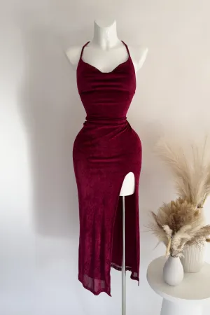 Mooney Midi Dress - Wine