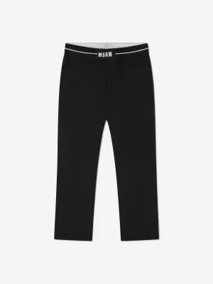 MSGM Girls Punto Milano Logo Trousers