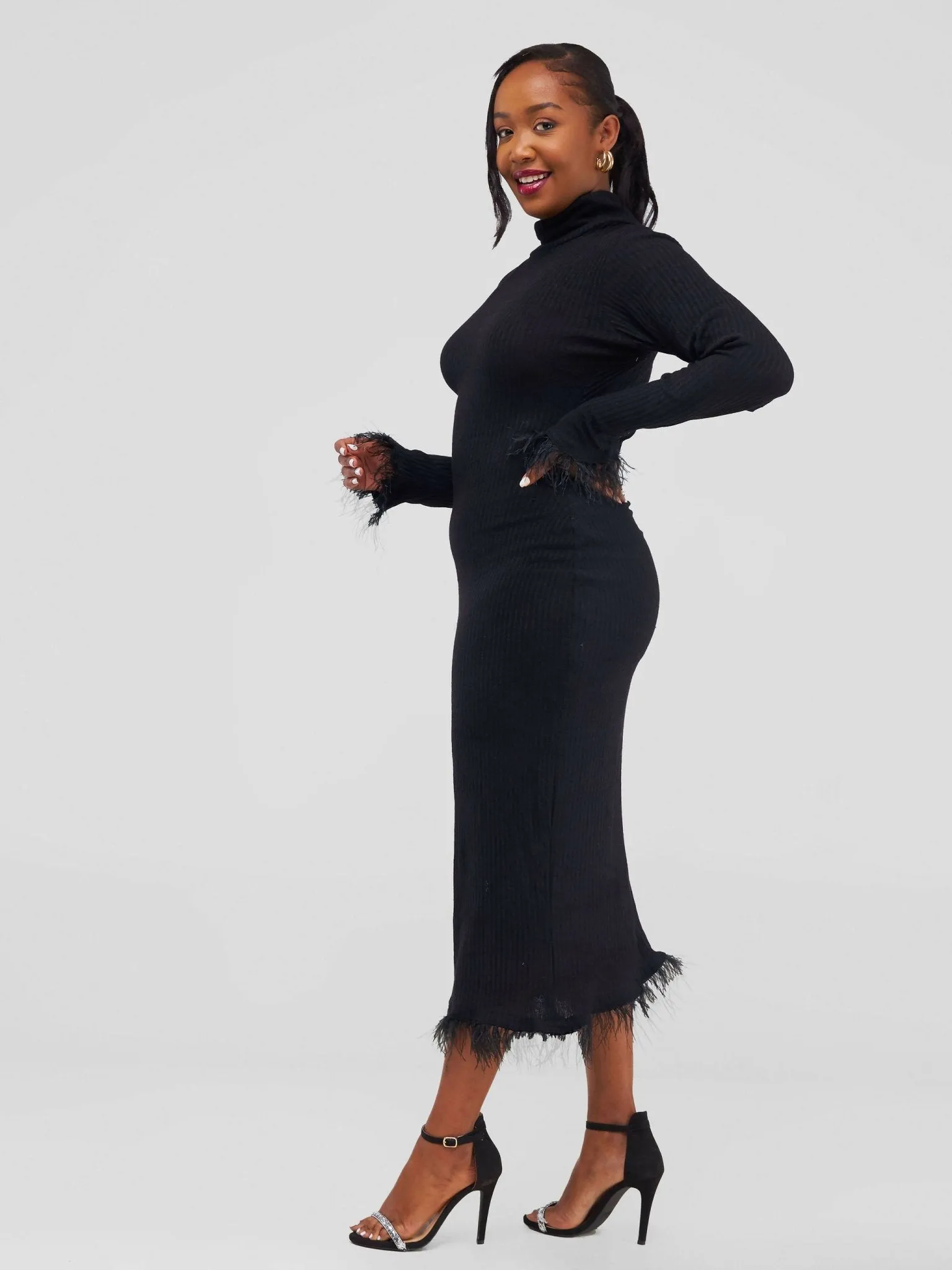 Nefpatra Nora Midi Dress - Black