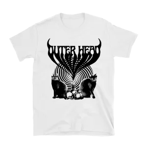 Outer Head - Catdemonium (Black) T-Shirt - White