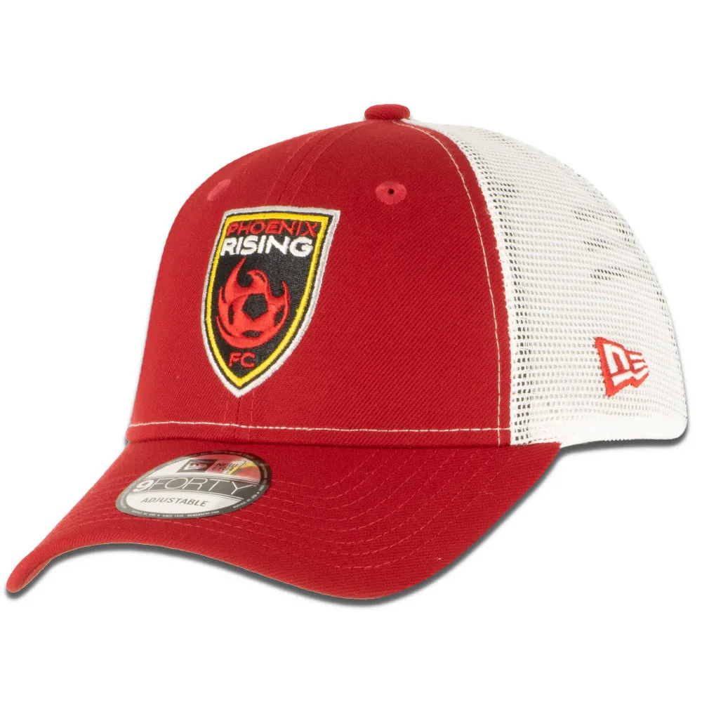 Phoenix Rising New Era Shield 9FORTY Trucker Adjustable Hat - Red