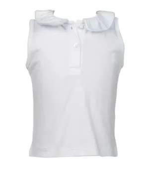 Pima Sky Trim Sleeveless Top | The Proper Peony
