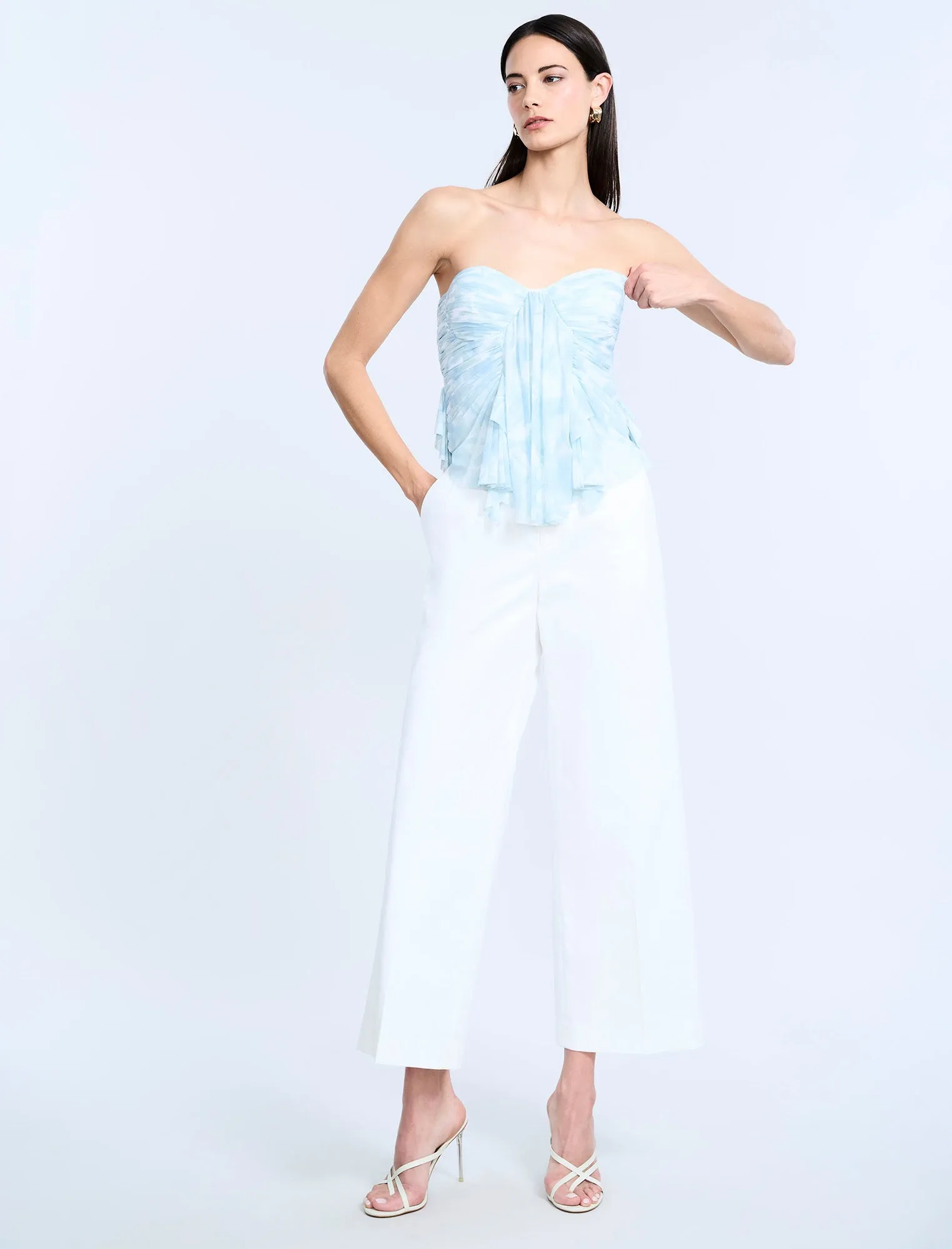 Printed Mesh Corset