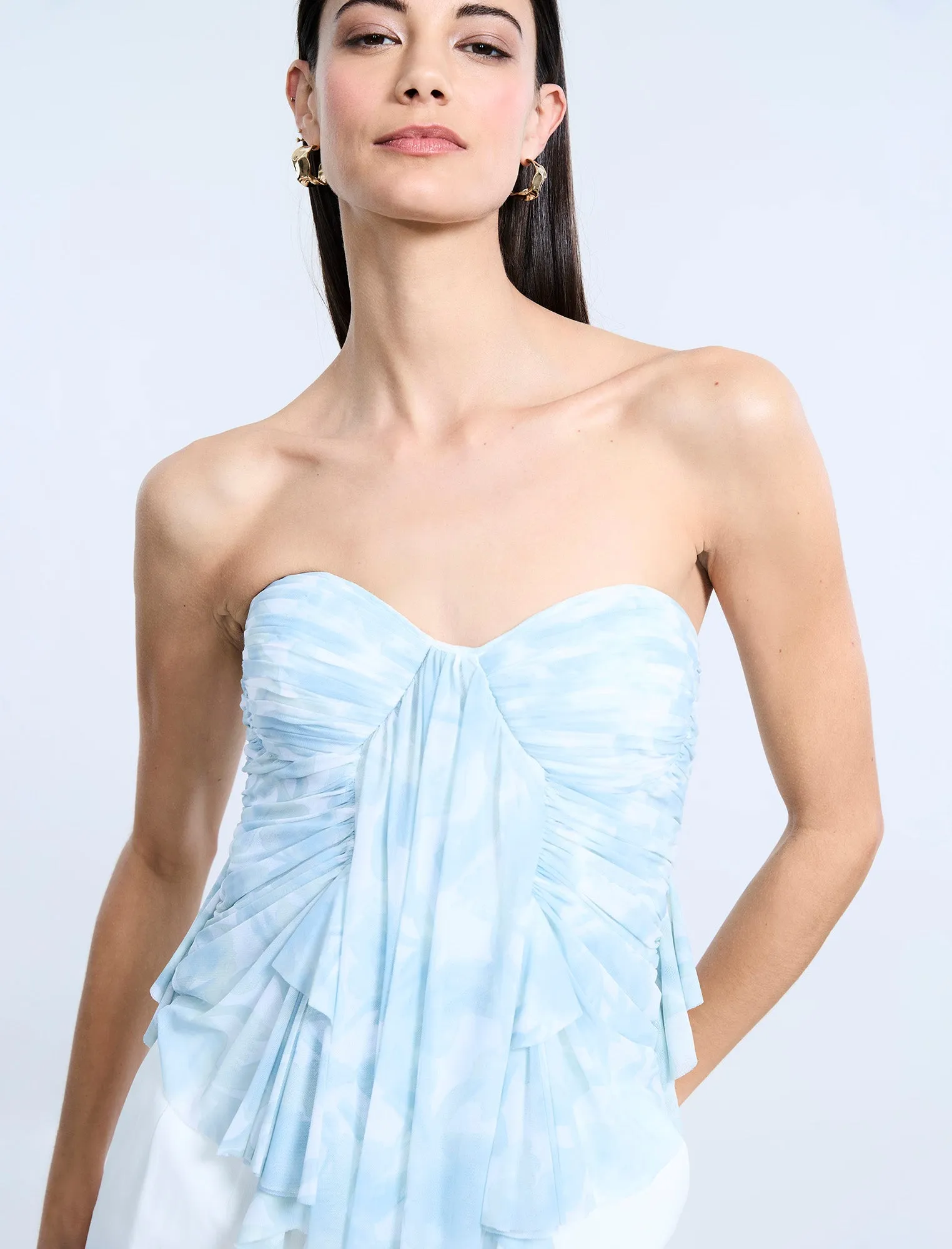 Printed Mesh Corset